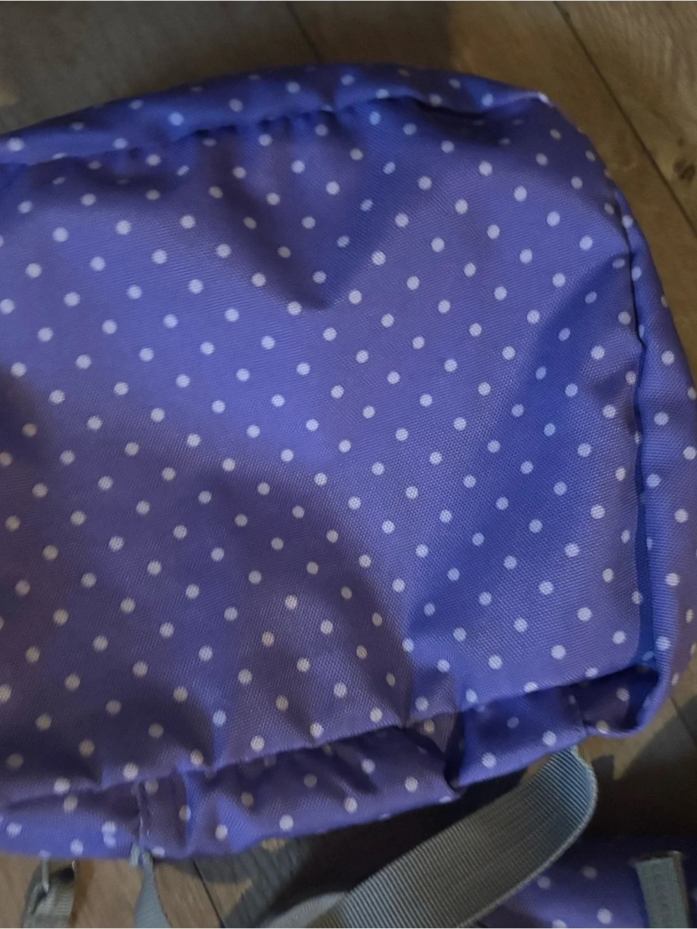 Lands' End Purple Polka Dot Kids Backpack & Lunch Bag Set